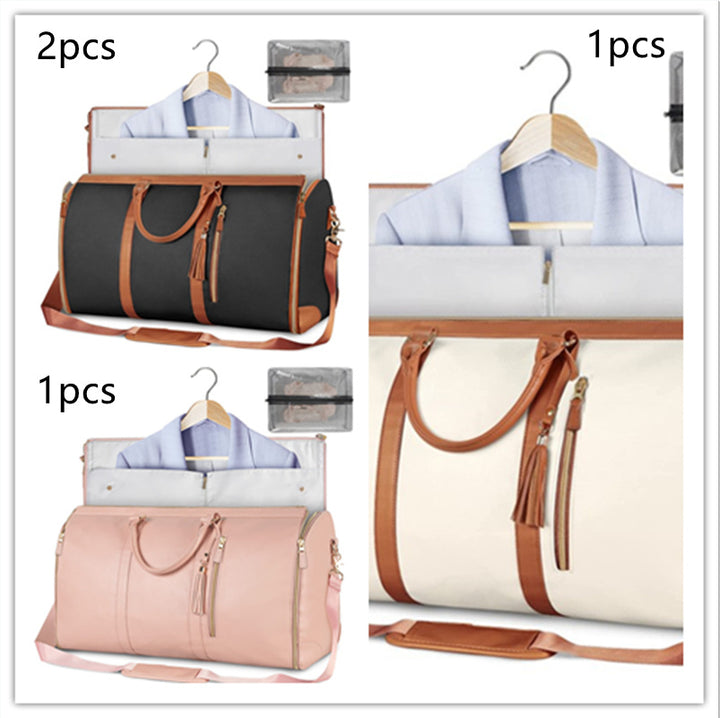 Large Capacity Travel Duffle Bag Women's Handbag Folding Suit Bag Waterproof Clothes - Golden Treasures 