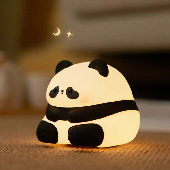 Panda Night Lights For Kids Cute Animal Silicone Timing Rechargeable Lamp Cartoon Panda Bedroom Decoration Kids Boys Girls Gift - Golden Treasures  # #