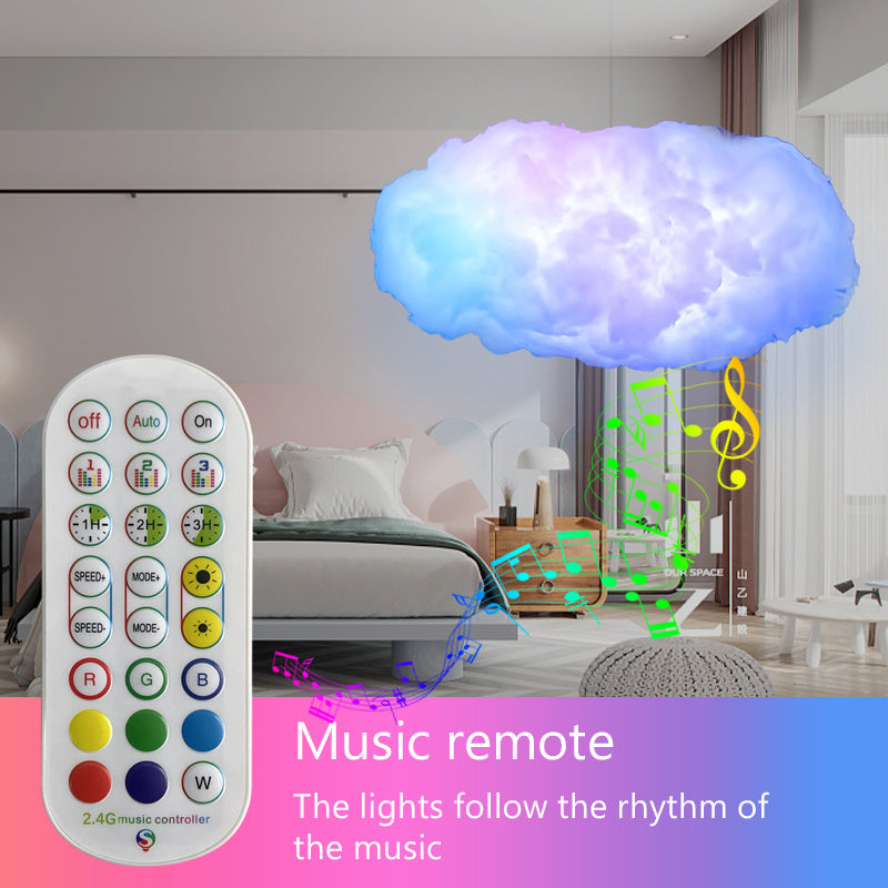 USB Cloud Light APP Control Music Synchronization 3D RGBIC Ambient Light Lightning Simulation Clouds Bedroom Room Light - Golden Treasures  # #