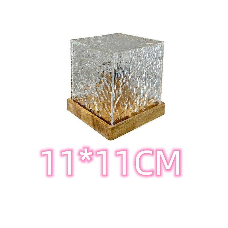 LED Water Ripple Ambient Night Light USB Rotating Projection Crystal Table Lamp RGB Dimmable Home Decoration 16 Color Gifts - Golden Treasures  # #
