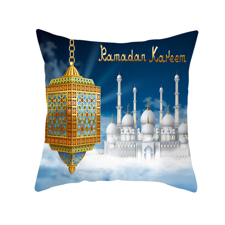 Muslim Halal Ramadan Eid Mubarak Home Decor Pillowcase - Golden Treasures 