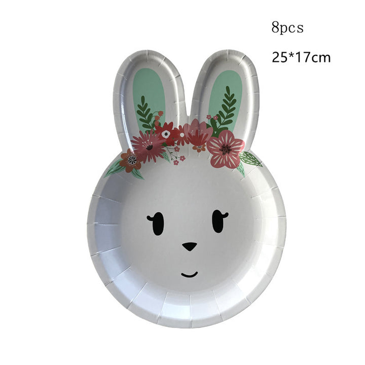 Easter Rabbit Paper Plate And Cups Eggs Easter Party Supplies Easter Gift