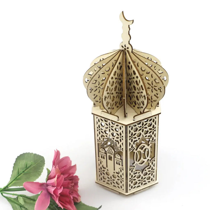 Ramadan Festival Decorative Eooden Crafts Ornaments - Golden Treasures  # #