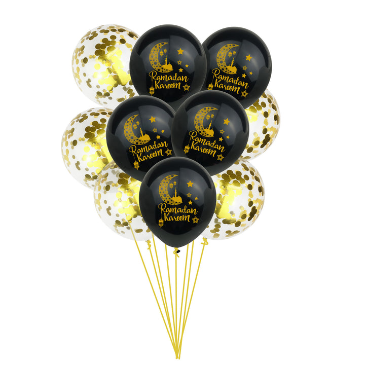 Eid Mubarak Balloon Ramadan Decorations - Golden Treasures  # #