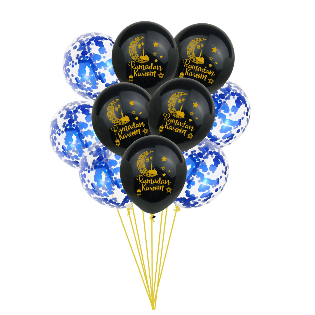 Eid Mubarak Balloon Ramadan Decorations - Golden Treasures  # #