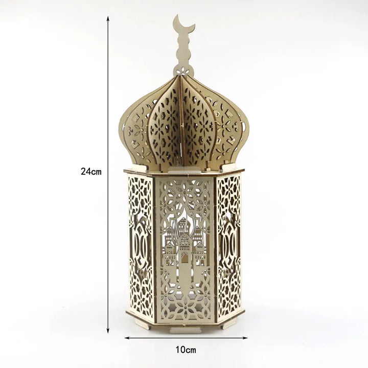 Ramadan Festival Decorative Eooden Crafts Ornaments - Golden Treasures  # #