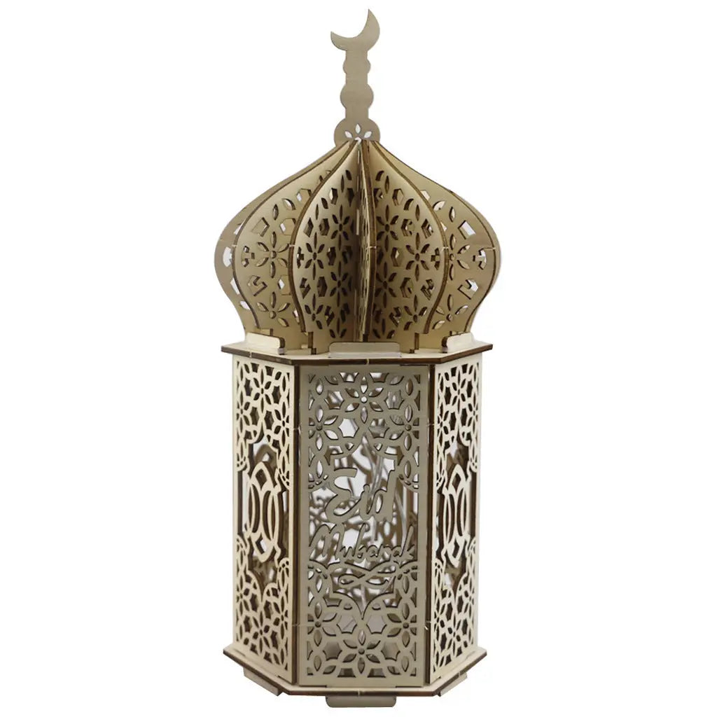 Ramadan Festival Decorative Eooden Crafts Ornaments - Golden Treasures  # #