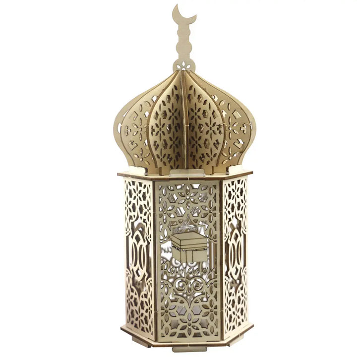 Ramadan Festival Decorative Eooden Crafts Ornaments - Golden Treasures  # #