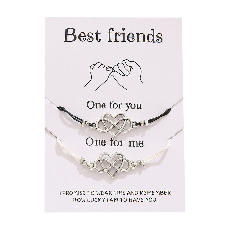 Best Friends Friendship Bracelet Love 8 Character Couple Bracelet Jewelry - Golden Treasures  # #