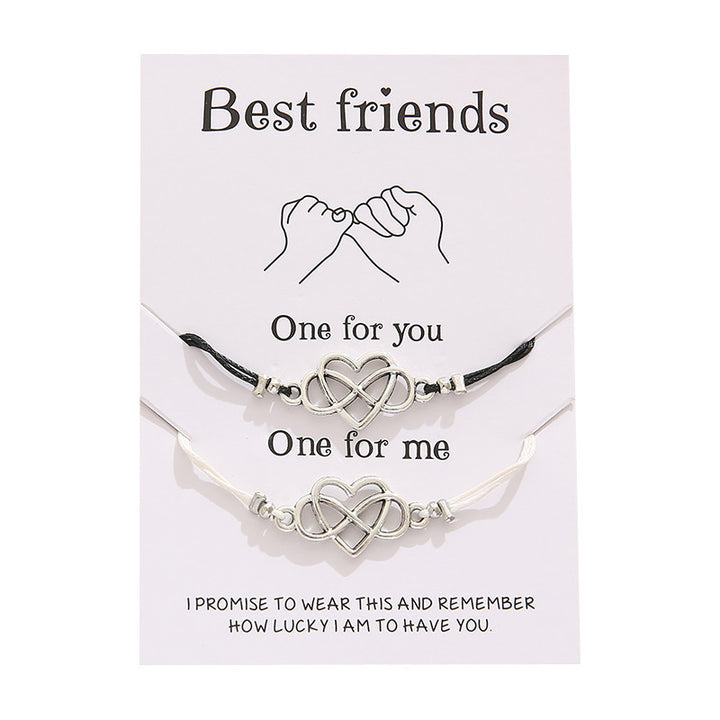 Best Friends Friendship Bracelet Love 8 Character Couple Bracelet Jewelry - Golden Treasures  # #