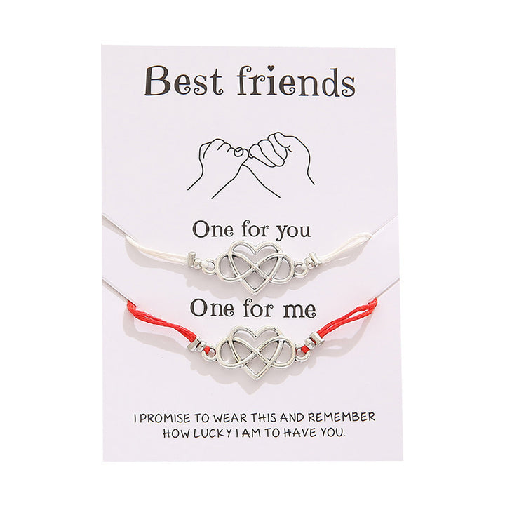 Best Friends Friendship Bracelet Love 8 Character Couple Bracelet Jewelry - Golden Treasures  # #