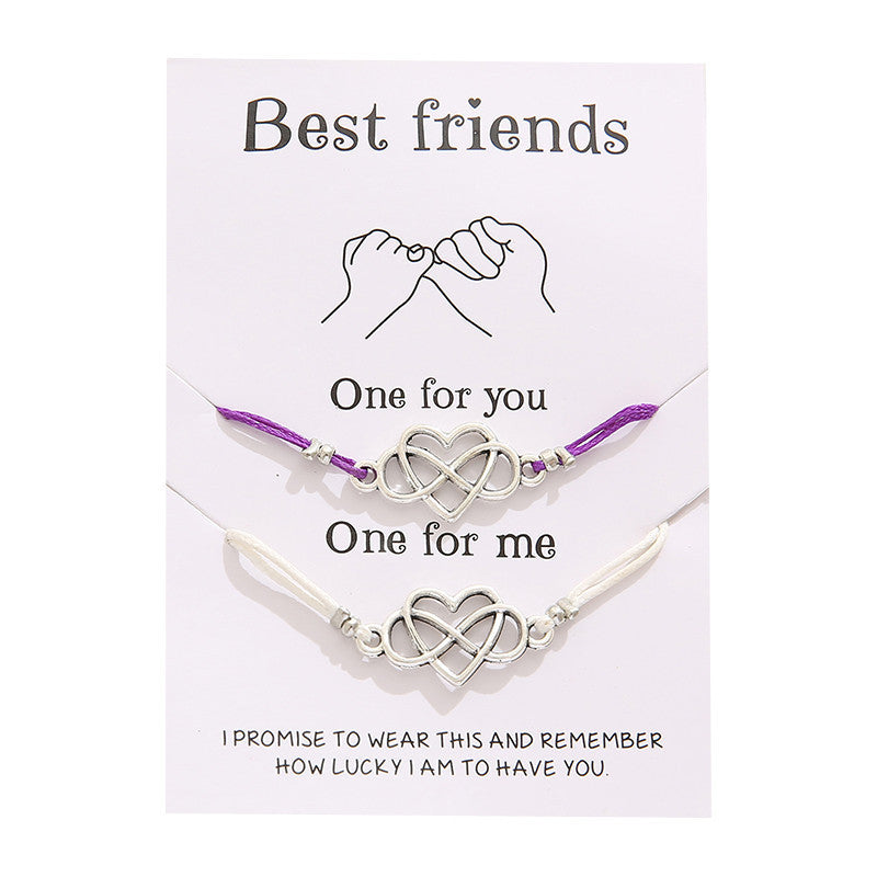 Best Friends Friendship Bracelet Love 8 Character Couple Bracelet Jewelry - Golden Treasures  # #