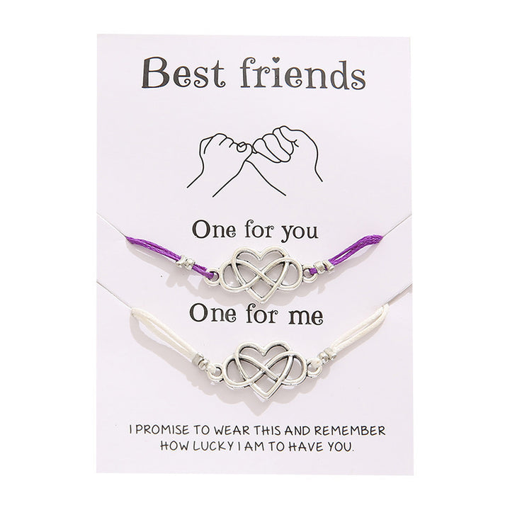 Best Friends Friendship Bracelet Love 8 Character Couple Bracelet Jewelry - Golden Treasures  # #