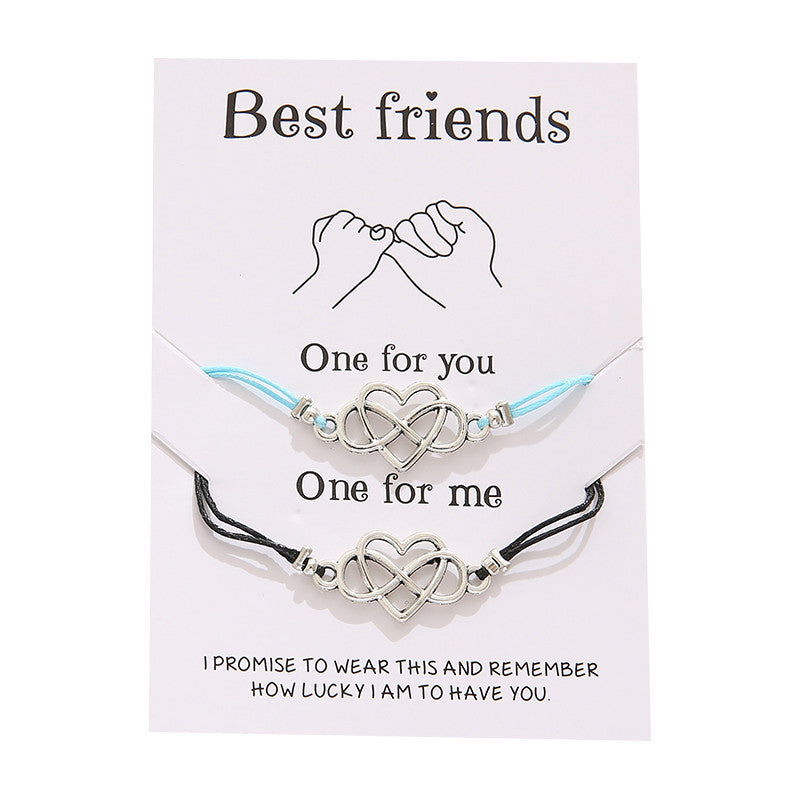 Best Friends Friendship Bracelet Love 8 Character Couple Bracelet Jewelry - Golden Treasures  # #