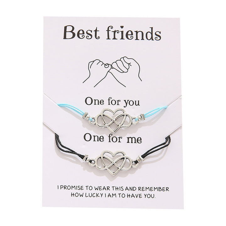 Best Friends Friendship Bracelet Love 8 Character Couple Bracelet Jewelry - Golden Treasures  # #