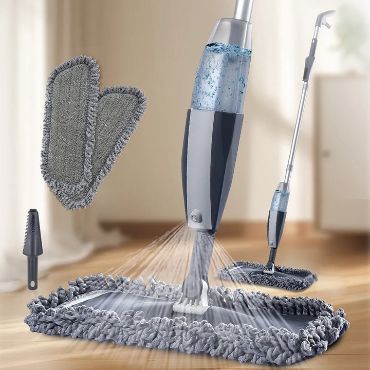 Magic Spray Mop with Reusable Microfiber Pads 360 Degree Handle