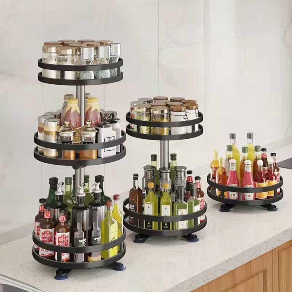 360 Degree Rotating Spice Rack Organizer for Kitchen