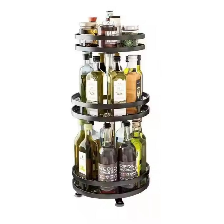 360 Degree Rotating Spice Rack Organizer for Kitchen