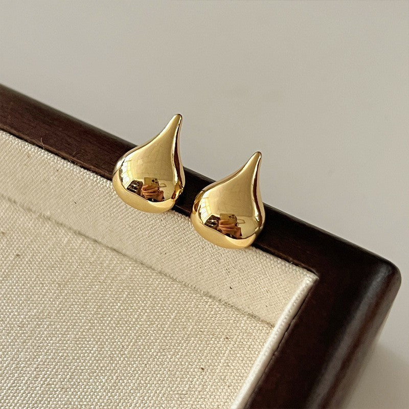 Retro Hong Kong Style Elegant Ear Studs Niche High Sense - Golden Treasures 