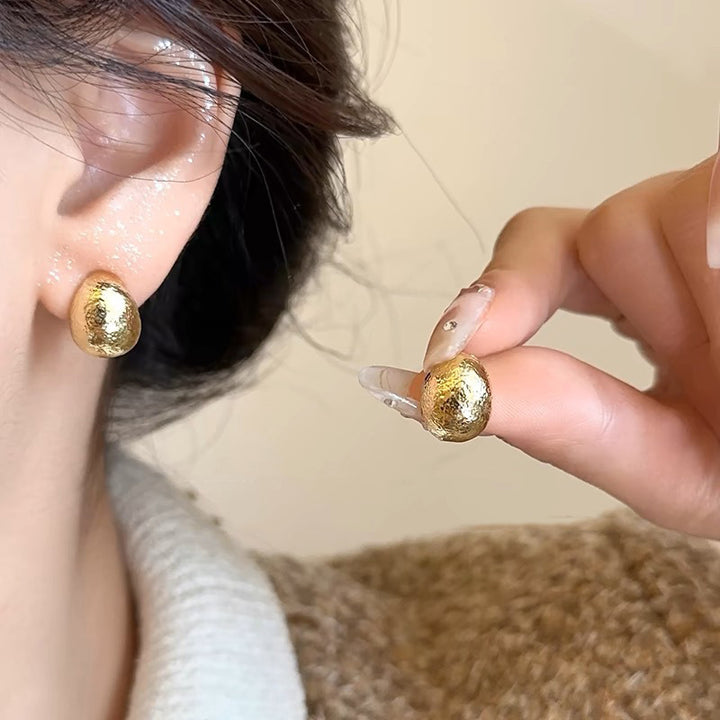 Retro Hong Kong Style Elegant Ear Studs Niche High Sense - Golden Treasures 