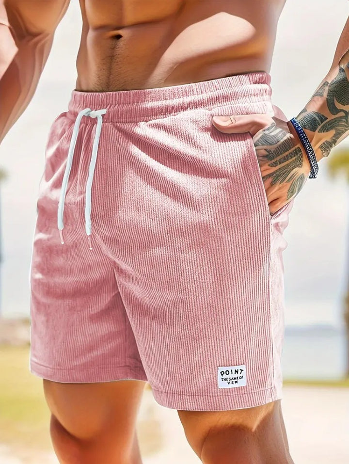 Lace-up Drawstring Shorts Summer Corduroy Sports Short Pants Mens Clothing - Golden Treasures  # #