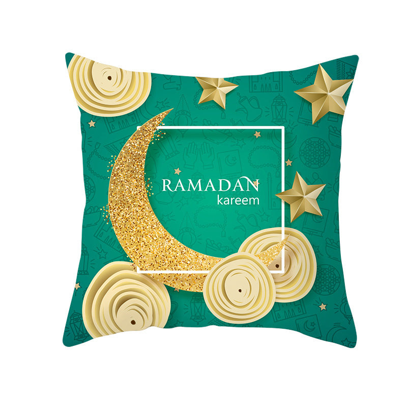 Muslim Halal Ramadan Eid Mubarak Home Decor Pillowcase - Golden Treasures  # #