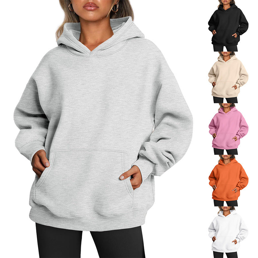 Women's Oversized Hoodies Fleece Loose Sweatshirts With Pocket Long Sleeve Pullover Hoodies Sweaters Winter Fall Outfits Sports Clothes - Golden Treasures  # #