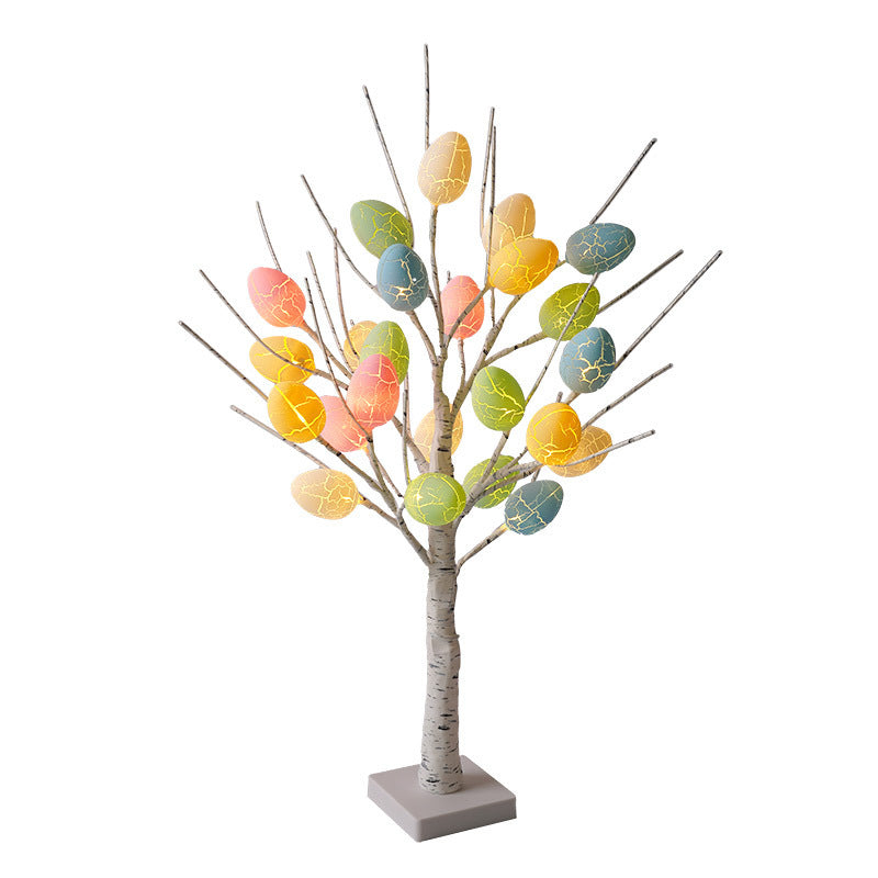 Easter Decoration 60cm Tree LED Light Tabletop Ornaments Light Easter Party