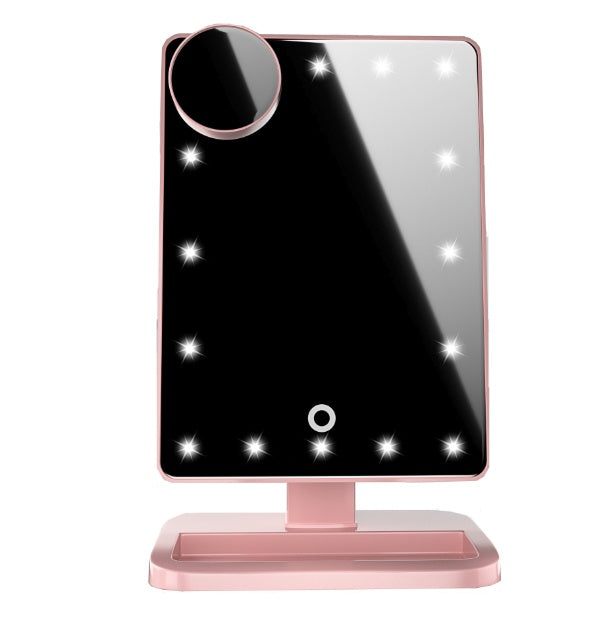 Touch Screen Makeup Mirror With 20 LED Light Bluetooth Music Speaker 10X Magnifying Mirrors Lights - Golden Treasures  # #