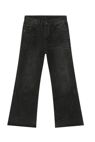 Baggy Jeans with Pockets - Golden Treasures  # #