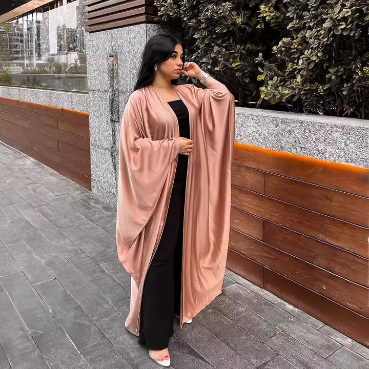 Women's Fashion Modest Satin Robe - Golden Treasures 