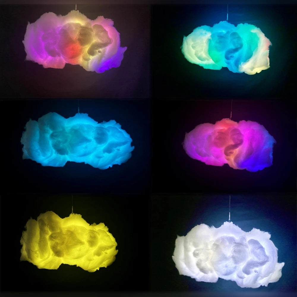 USB Cloud Light APP Control Music Synchronization 3D RGBIC Ambient Light Lightning Simulation Clouds Bedroom Room Light - Golden Treasures  # #