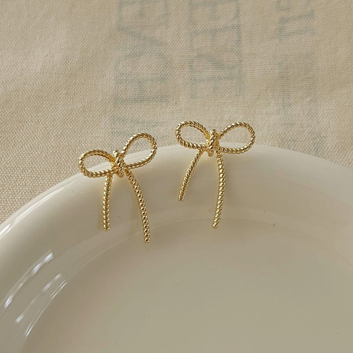 Retro Hong Kong Style Elegant Ear Studs Niche High Sense - Golden Treasures  # #