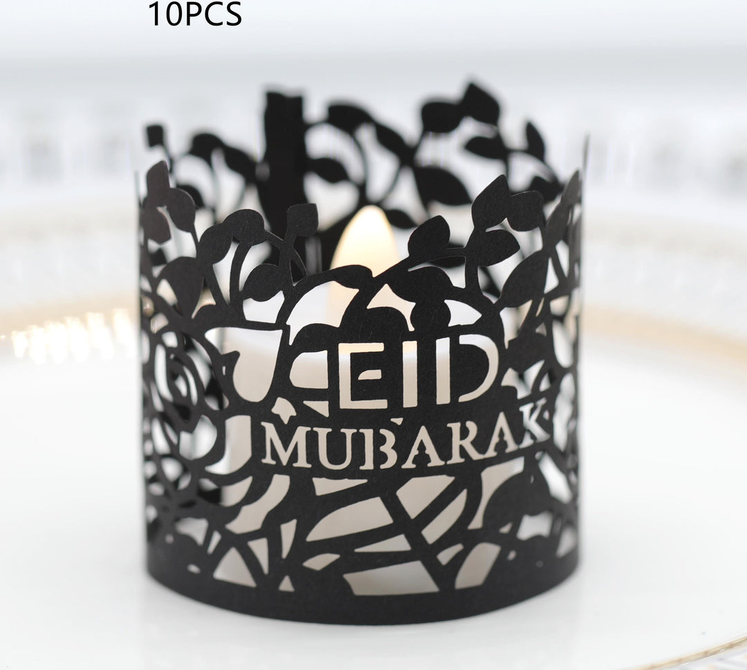 MOQ200 Ramadan Electronic Candle Lampshade Laser Cutout - Golden Treasures  # #