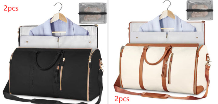 Large Capacity Travel Duffle Bag Women's Handbag Folding Suit Bag Waterproof Clothes - Golden Treasures 