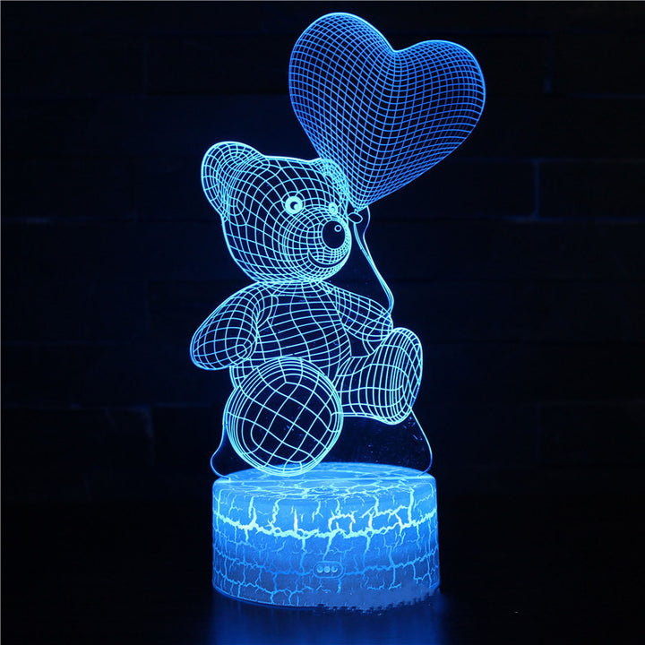 3D Lamp Acrylic USB LED Night Lights Neon Sign Valentines Day Gifts - Golden Treasures  # #