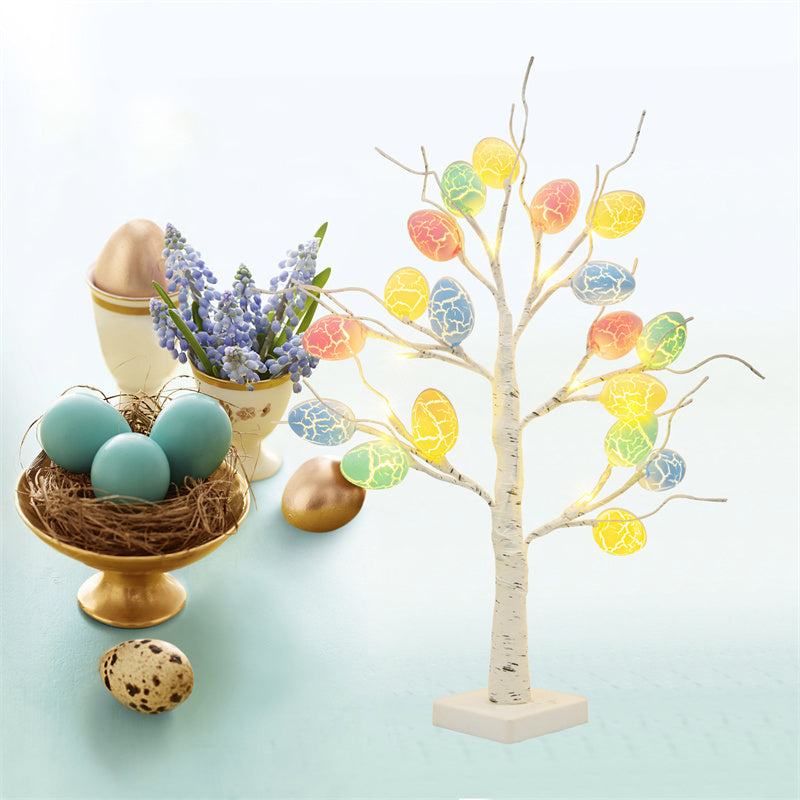 Easter Decoration 60cm Tree LED Light Tabletop Ornaments Light Easter Party