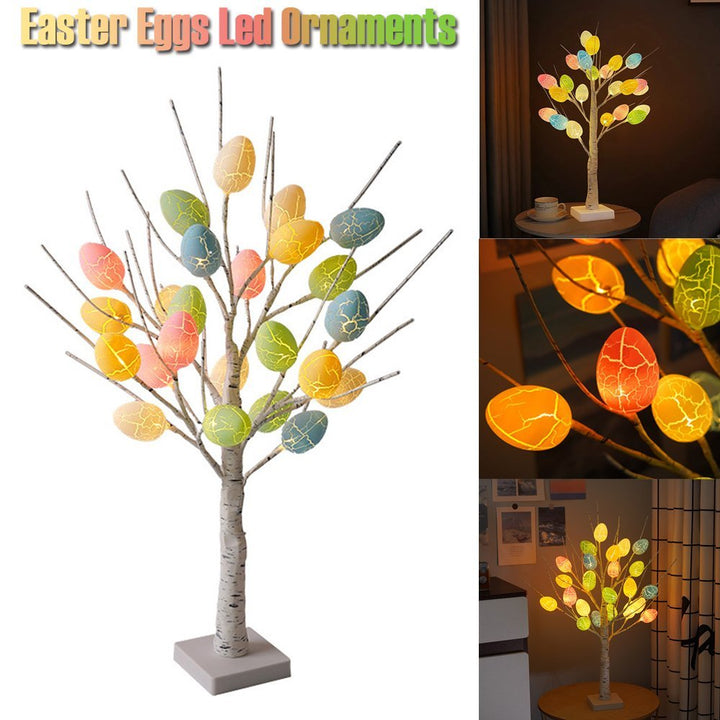 Easter Decoration 60cm Tree LED Light Tabletop Ornaments Light Easter Party