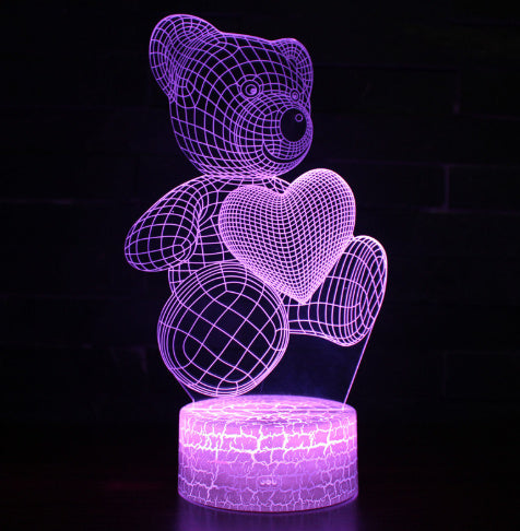 3D Lamp Acrylic USB LED Night Lights Neon Sign Valentines Day Gifts - Golden Treasures  # #