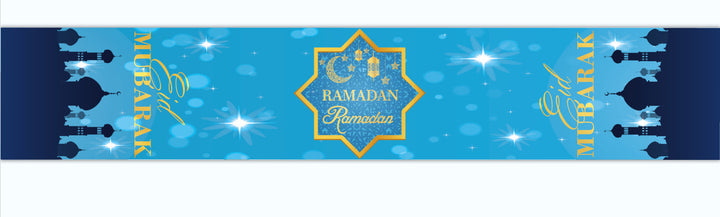 Home Muslim Ramadan Decorative Cloth Table Flag - Golden Treasures  # #