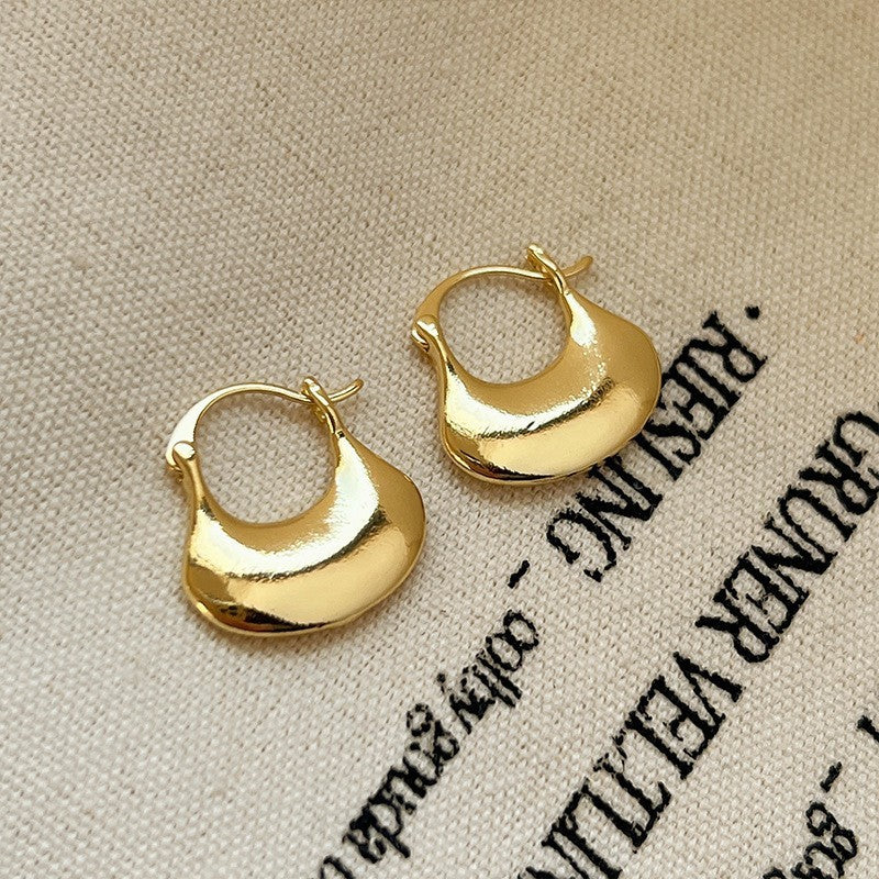 Retro Hong Kong Style Elegant Ear Studs Niche High Sense - Golden Treasures  # #