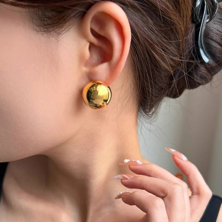 Retro Hong Kong Style Elegant Ear Studs Niche High Sense - Golden Treasures 