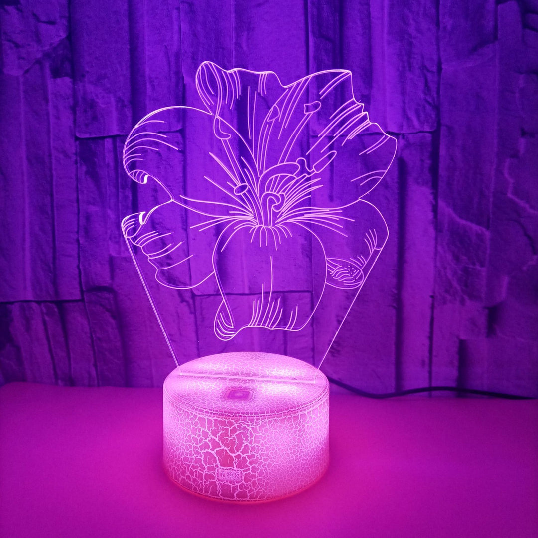 Colorful Creative Valentine's Day Gift 3D Table Lamp - Golden Treasures  # #