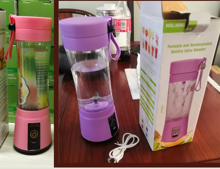 Portable Blender With USB Rechargeable Mini Kitchen Fruit Juice Mixer Home Simple Portable Electric Mini Juicer - Golden Treasures  # #