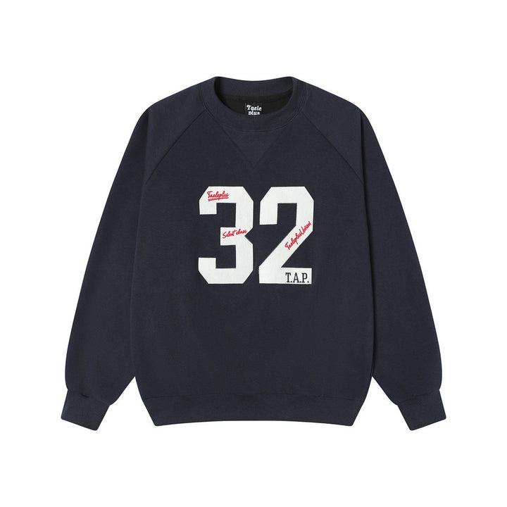 Cloth Embroidery Letter Crew Neck Sweater - Golden Treasures  # #