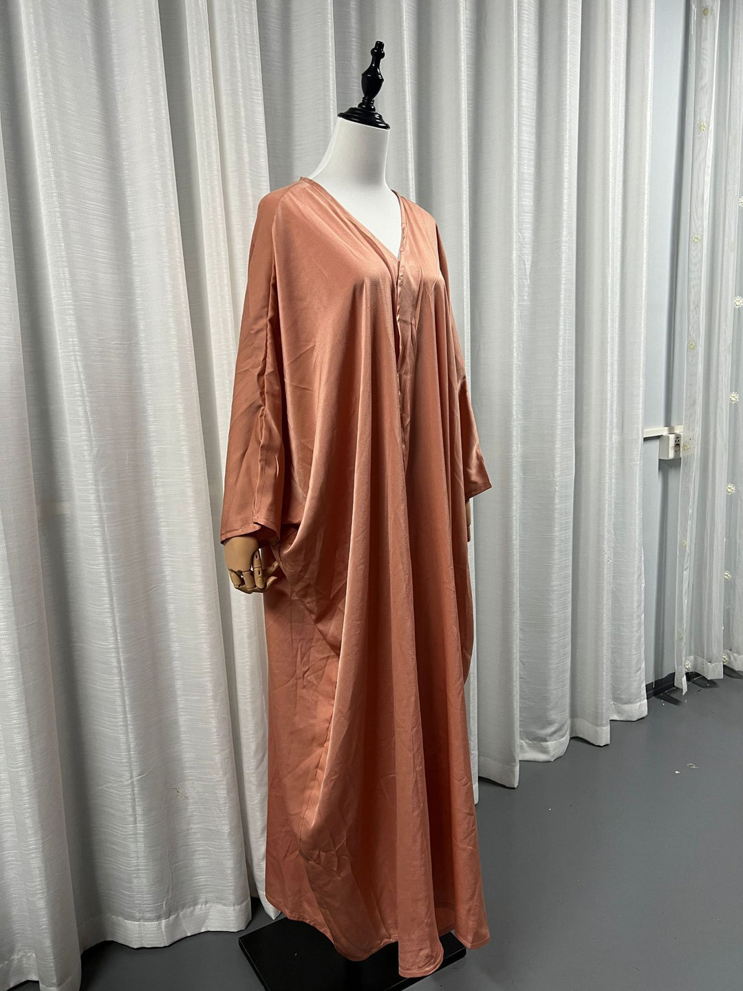 Women's Fashion Modest Satin Robe - Golden Treasures 