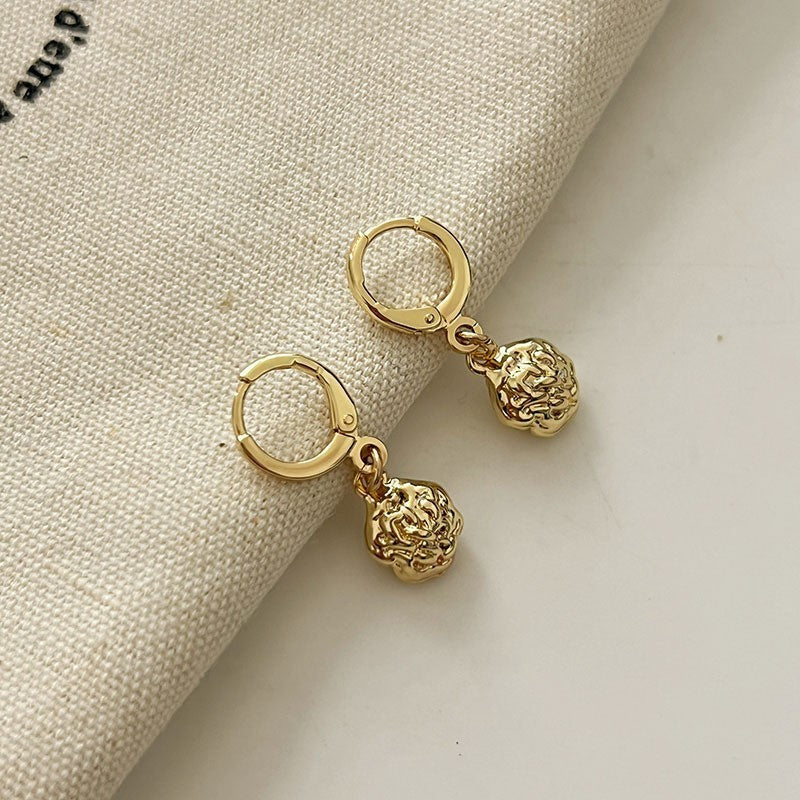 Retro Hong Kong Style Elegant Ear Studs Niche High Sense - Golden Treasures 