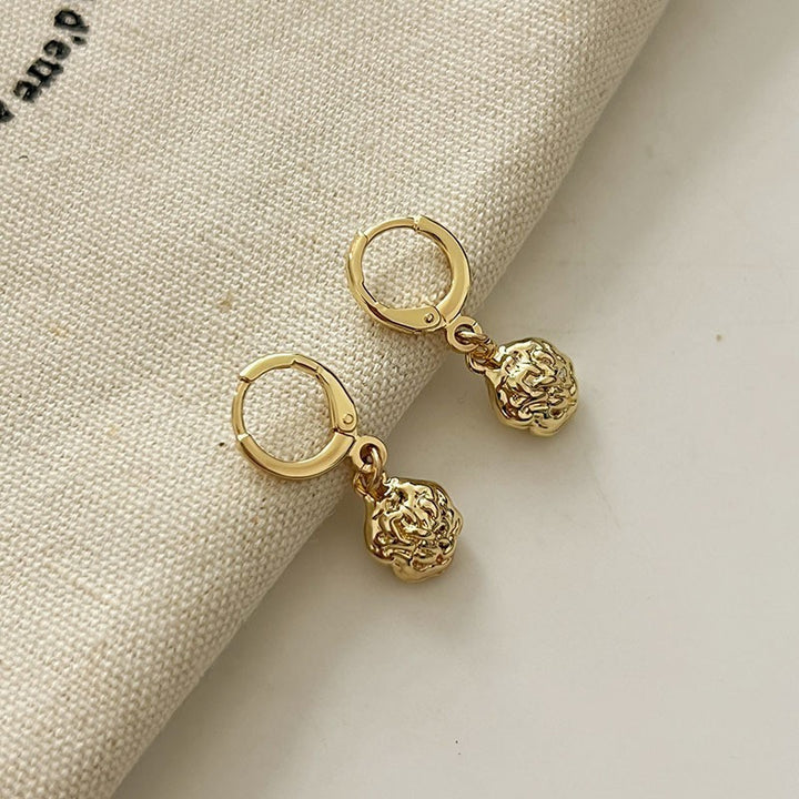 Retro Hong Kong Style Elegant Ear Studs Niche High Sense - Golden Treasures 