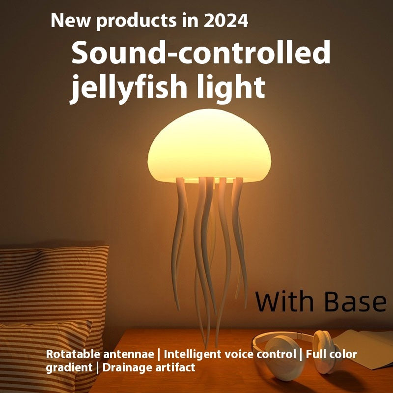 Jellyfish Mood Lamp LED Jellyfish Night Light Portable Jellyfish Lamp Jellyfish Decorations Smart Table Lamp For Bedside Desk - Golden Treasures  # #