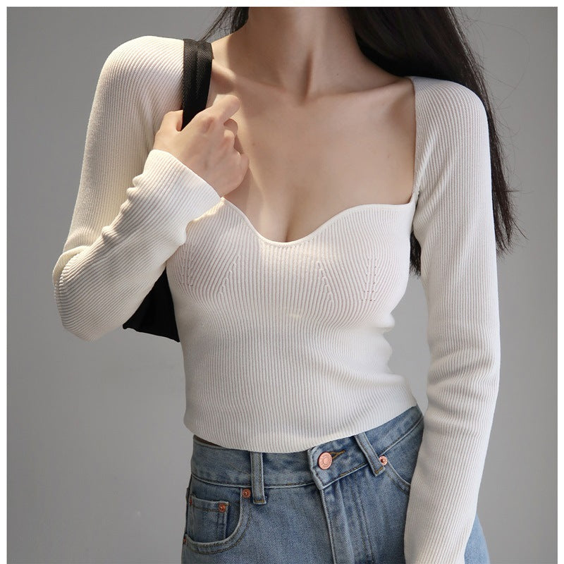 French Knitted Bottoming Sweater Women - Golden Treasures  # #